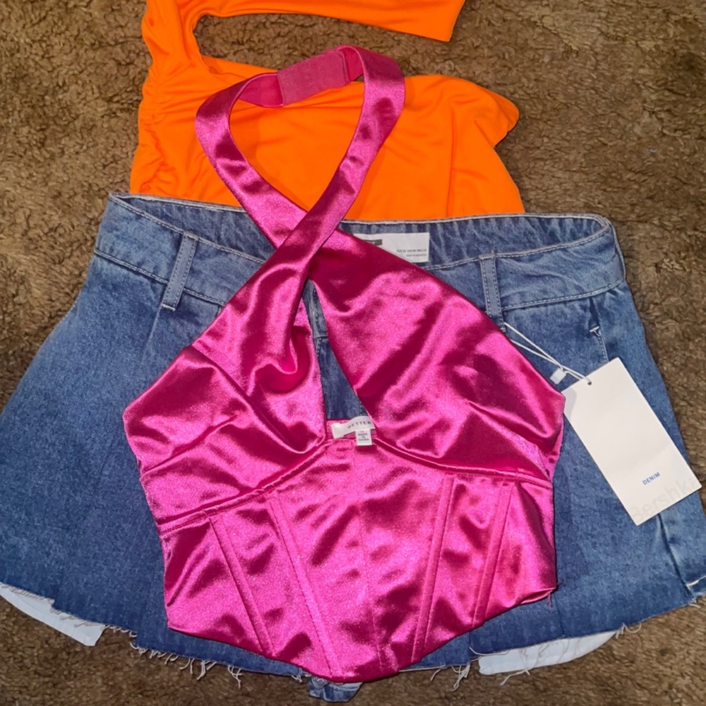 Pink corset top